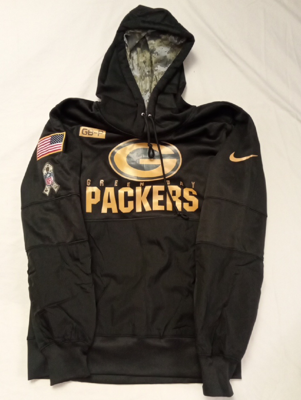 Nike Black & Gold Green Bay Packers Crewneck Sweatshirt